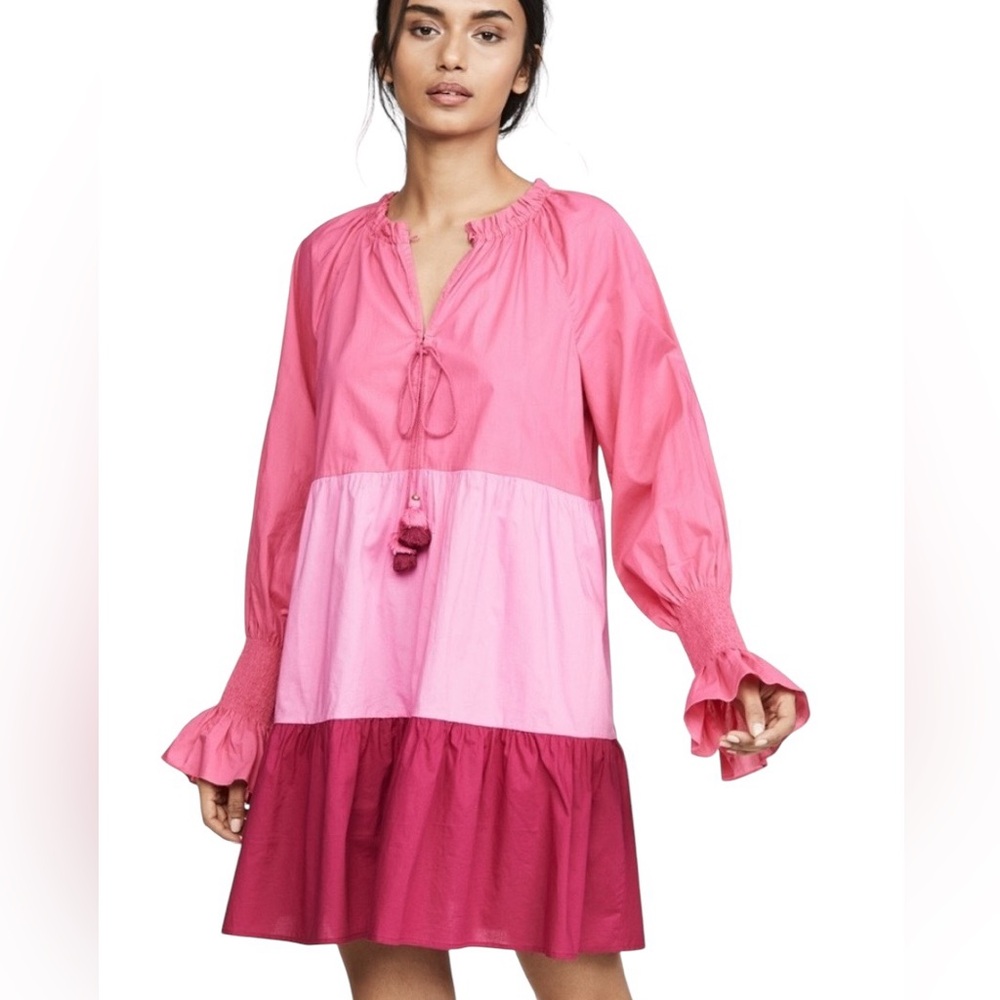 Figue Bella Pink Color Block Mini Dress Size L